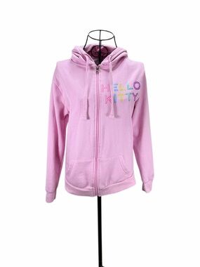 Hello Kitty Sanrio Pink Zip Up Hoodie XXS 00 Kawaii Graphic